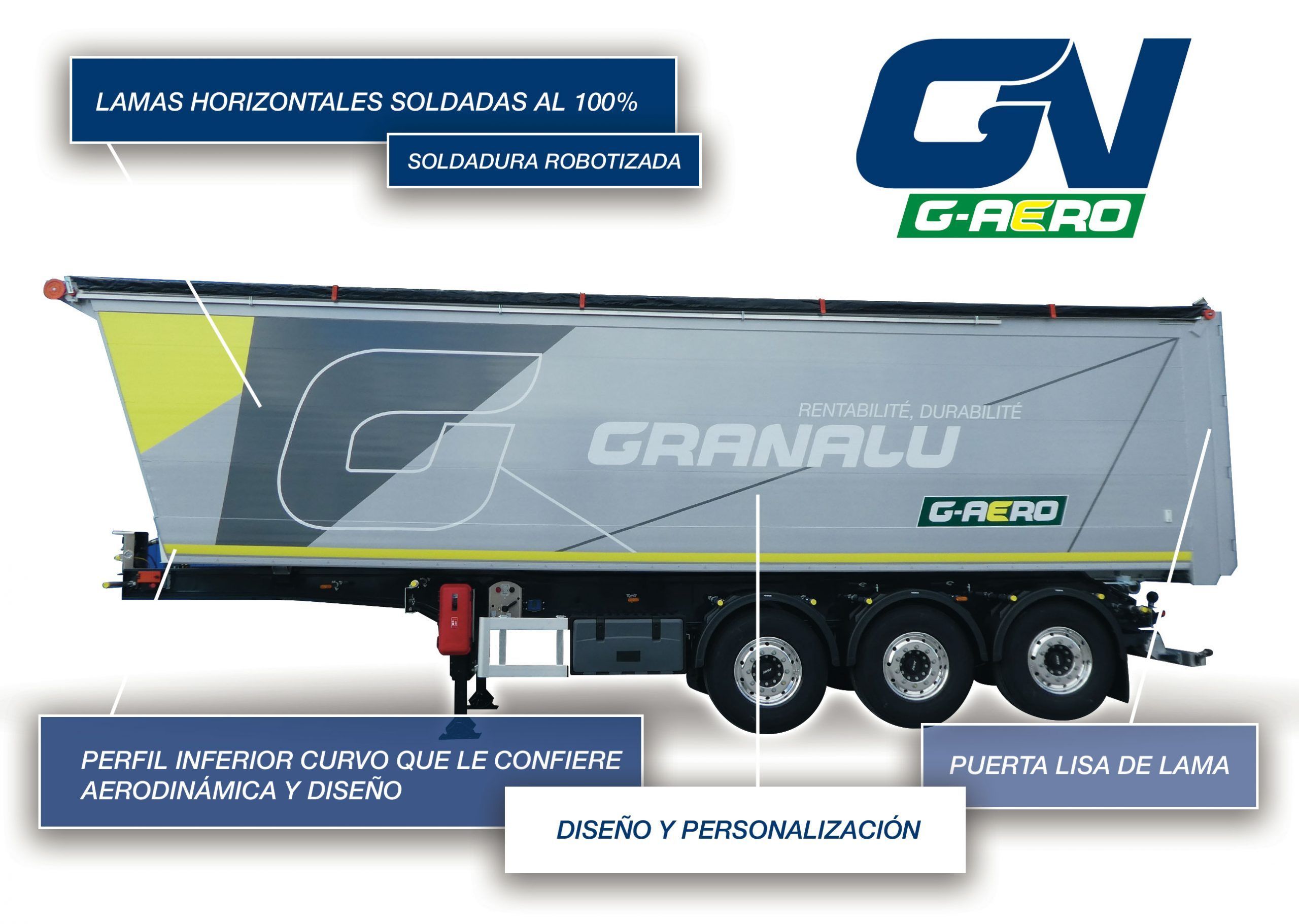 Semirremolques para transporte de graneles de Granalu